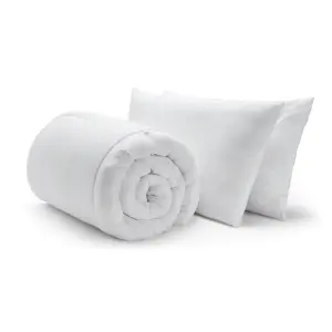 Duvet & Pillows Set Small Double Hypoallergenic Pillows & All Year Duvet 10.5 Tog Soft