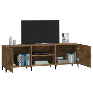 Berkfield TV Cabinet Smoked Oak 150x30x50 cm Engineered Wood