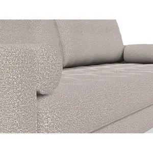 Jacquelyn 3 Seater Bouclé-Sofa Bed Toffee Grey