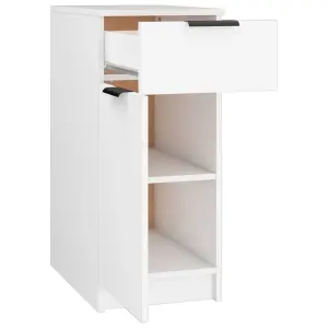 Berkfield Desk Cabinet White 33.5x50x75 cm Engineered Wood