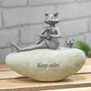 Atalaya Yoga Frog on A Stone - Keep Calm