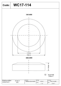 McAlpine WC17-114 WC Connector Wall Flange for Flexible WC Connector