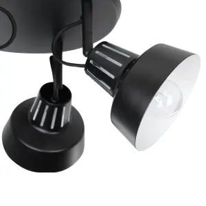 Modern Matt Black 4 Light Spotlight