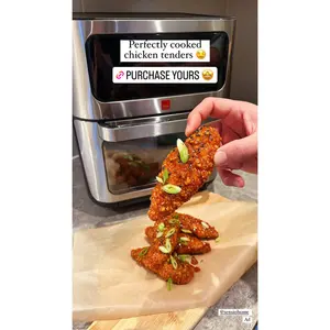 SENSIO HOME 12L Air Fryer Oven Rotisserie and Dehydrator, 10 in 1, Basket plus 4 More Accs 1800W