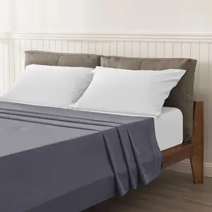 Egyptian-Quality Cotton sheet Flat White / Single (3')