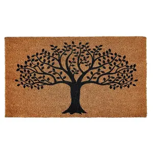 Groundsman Tree Of Life Door Mat Brown/Black (40cm x 70cm)