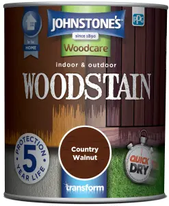 Johnstone's Indoor & Outdoor Woodstain Country Walnut - 750ml