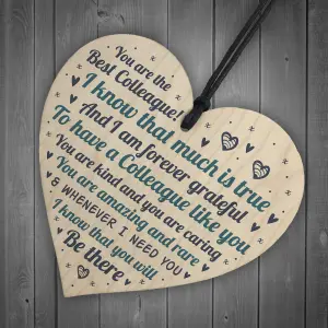 Red Ocean Colleague Gifts Wooden Heart Colleague Plaques Leaving Colleague Gifts Birthday Thank You Keepsake