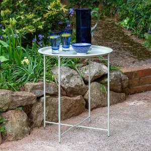 Clay STEEL OUTDOOR BISTRO TRAY TABLE ONLY Foldable Removable Tray Top Matt Powder Coated Steel