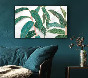 The Leaves Of A Branch Canvas Print Wall Art - Medium 20 x 32 Inches