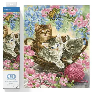 KITTY KNITS - Diamond Painting Kit: Kitty Knits - Diamond Dotz