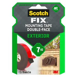 3M Scotch-Fix Exterior Red Mounting Tape (L)5m (W)19mm