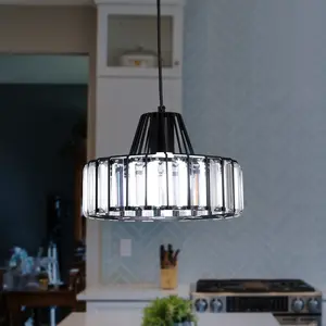 Luxury Crystal Pendant Ceiling Lamps For Dining Room Nordic Modern Chandelier Hanging Light Fixture Room Home Decor Pendant Lamp,Gold Black / Black