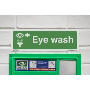 Sealey Safe Conditions Safety Sign Eye Wash Rigid Plastic Pack of 10 SS58P10