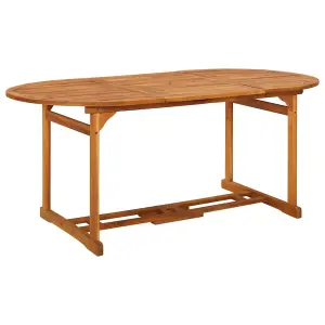 Berkfield Garden Dining Table 180x90x75 cm Solid Acacia Wood