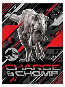 Jurassic World Charge & Chomp Fleece Blanket