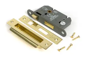 From The Anvil Polished Brass 2 1/2" Heavy Duty Bathroom Mortice Lock