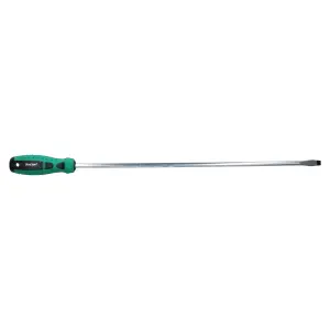 9.5mm x 450mm Slotted Flat Headed Screwdriver with Magnetic Tip Rubber Handle