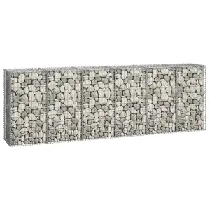 Berkfield Gabion Wall with Covers Galvanised Steel 300x50x100 cm