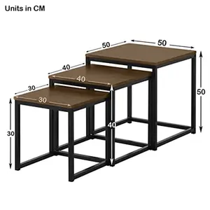 Babsy 3 Piece Nest of Tables Brown