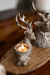 2pc Stag Tealight Candle Holders