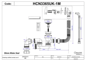 McAlpine HCN3365UK-1M Chrome Plated Brass Bath Filler and Overflow