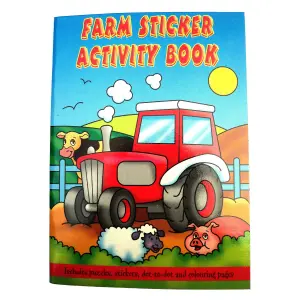 Farm Activity Book (Pack of 8) Multicoloured (One Size)