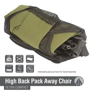 Folding Outdoor Chair Green, Pack Away Easy, Durable