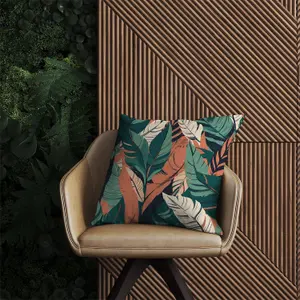 Autumn Tropical Leaves Outdoor Cushion 60cm x 60cm