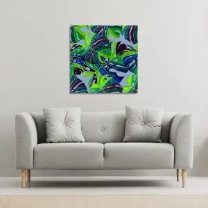 hand drawn exotic plants (Canvas Print) / 61 x 61 x 4cm