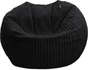 rucomfy Jumbo Cord Kids Slouchbag Beanbag - Black