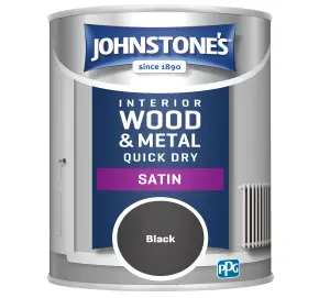 Johnstone's Quick Dry Satin Black 750ml