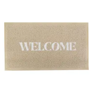 Beige Welcome Doormat (70 x 40cm)