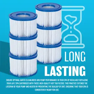 Bestway Lay-Z-Spa Hot Tub Filter Cartridge VI for All Lay-Z-Spa Models - 6 x Twin Pack (12 Filters)