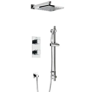 Bristan Noctis Gloss Chrome effect Recessed Thermostatic Mixer Multi head shower