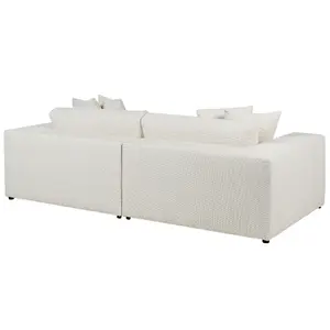 Beliani Modern 3 Seater Sofa White GLORVIKA