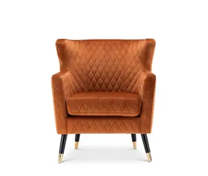 Velvet Orange Alessia Accent Chair