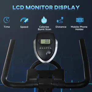 HOMCOM Exercise Training Bike Indoor Cycling Bicycle Trainer LCD Monitor