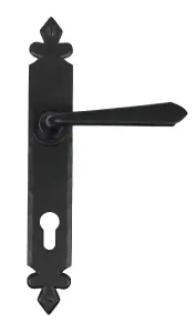 From The Anvil Black Cromwell Lever Espag. Lock Set