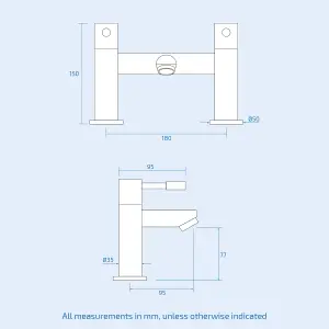 Nes Home Modern Bath Filler Mixer Taps Bathroom Deck Mounted Tap Solid Brass