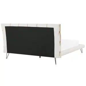 Faux Leather EU Super King Size Bed White BETIN