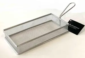 Fine Mesh Rectangular Serving Fry Basket - 4.5 cm