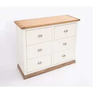 Tropea 6 Drawer Chest of Drawers Chrome Cup Handle