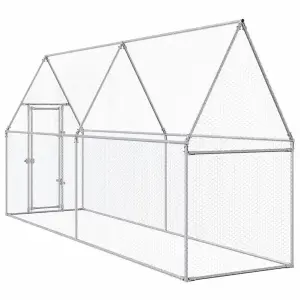 Chicken Cage Silver 400x100x190 cm Galvanised Steel