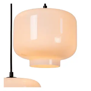 Lucide Medine Modern Cluster Pendant Light 46cm - 3xE27 - Opal