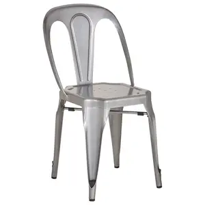 Interiors by Premier Grey Chair with Metal Frame, Comfy Grey Outdoor Metal Chair, Effortless Cleaning Metal Chair