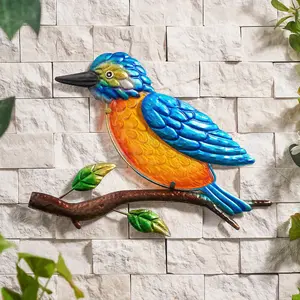 Kingfisher Glass Garden Wall Art