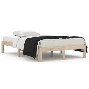 Berkfield Bed Frame Solid Wood 120x190 cm Small Double