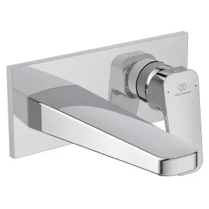 Ideal Standard Ceraplan Standard Chrome effect Square Wall Mixer Tap