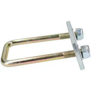 2 Pack M10 50mm x 100mm U-Bolt N-Bolt with Plates & Nuts HIGH TENSILE